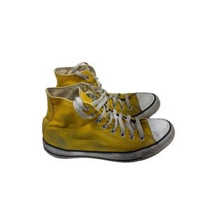 Converse Shoes Mens 8 Womens 10 Chuck Taylor High Top Sneakers Yellow